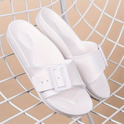Women's EVA Slide Sandals Lightweight Breathable Slip-On Flats White