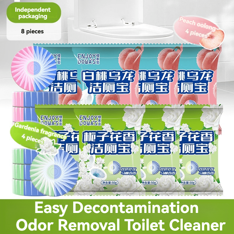 8-Pack Toilet Bowl Cleaner Tablets with Botanical Scent for Ceramic Surfaces