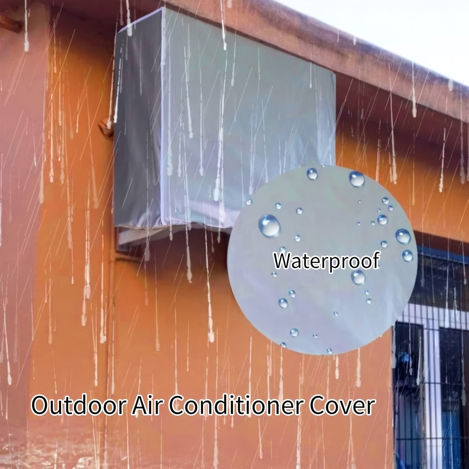Aluminum Foil Air Conditioner Cover Portable Waterproof Dust Sun Protection