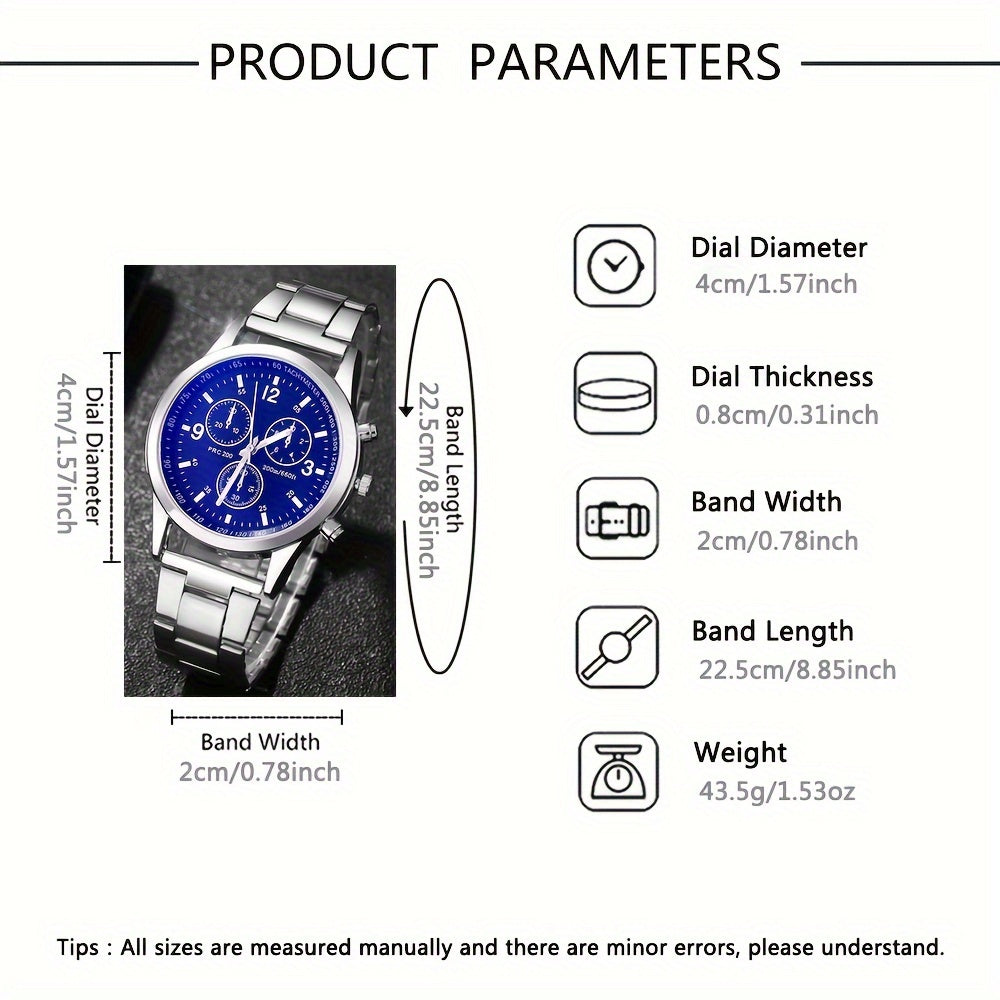 His and Hers Quartz Watch Set with Matching Bracelet Alloy Round Case Non-Waterproof Fashionable Gift