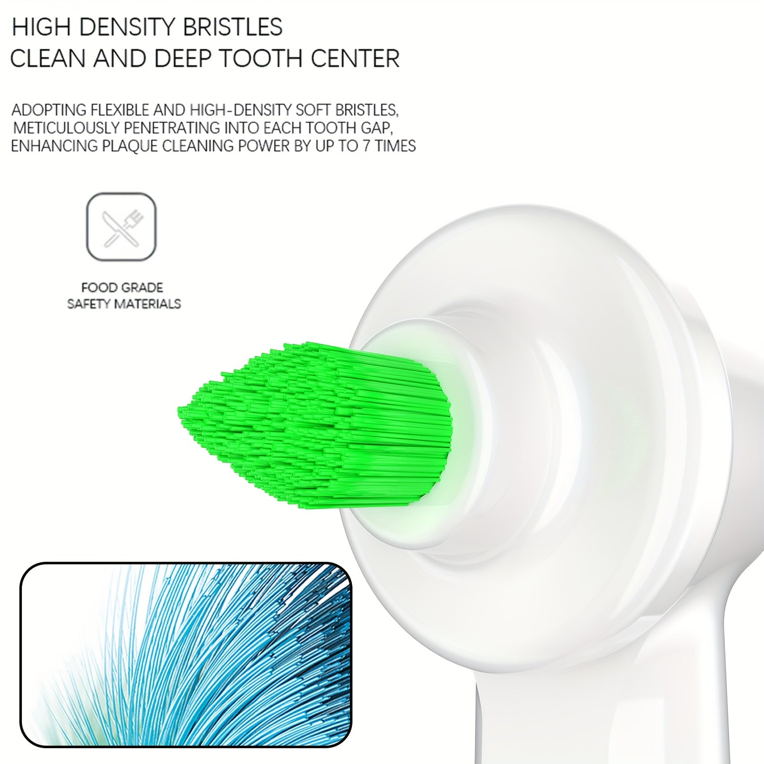 Replacement Brush Heads for Electric Toothbrush Soft Bristle Orthodontic Interdental