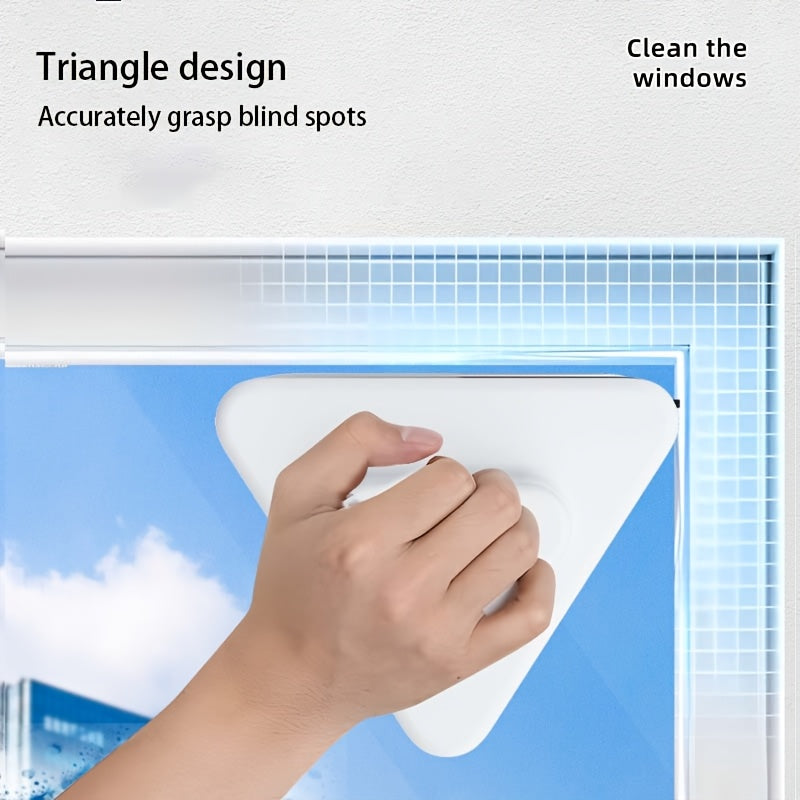 "Yuqori Bino uchun Ikki Tomonlama Magnit Dizayni bilan Deraza Tozalovchi - Qattiq Magnit Shisha Tozalash Vositasi, Qattiq Plastik Tutqichi bilan, Yashash Xonasi, Yotoqxona va Hammom uchun Mukammal"