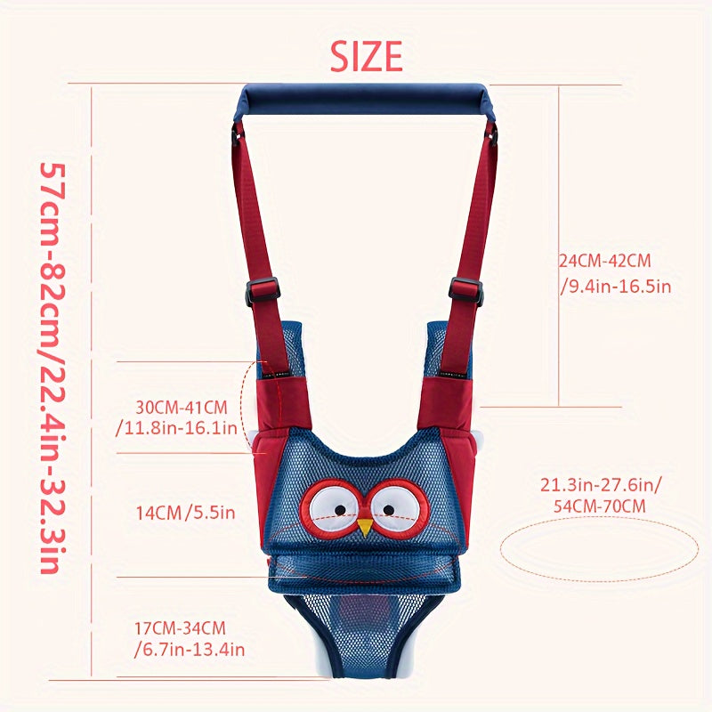 Adjustable Toddler Walking Harness with Anti-Fall Mesh for Ages 0-3 Safe and Cute Pig Design