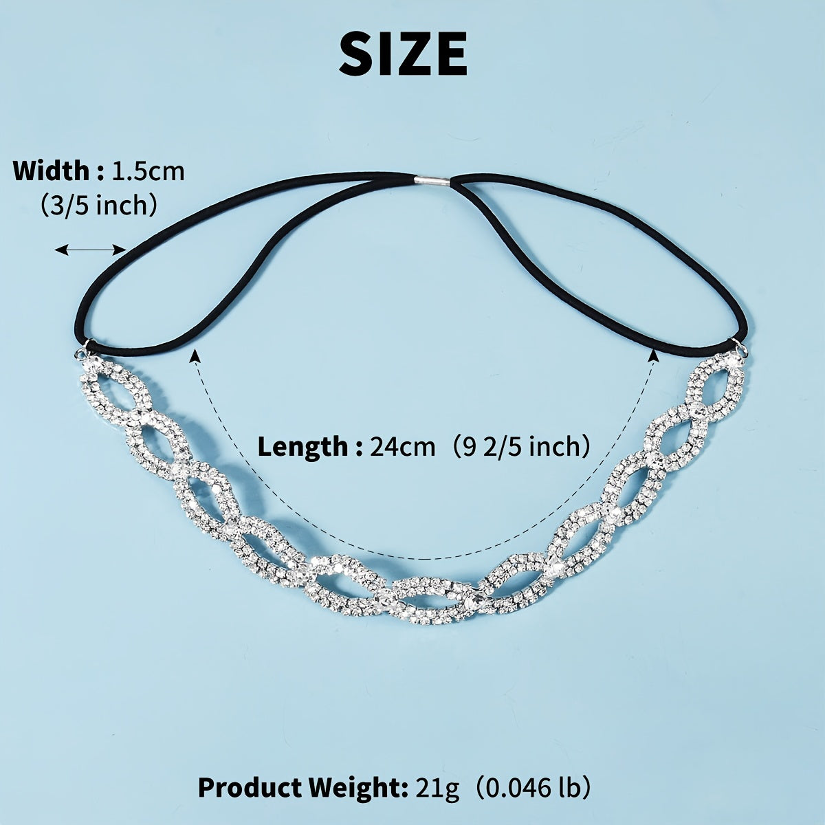 Bridal Hair Accessory Water Diamonds Gold Leaf U-Shaped Hairpin