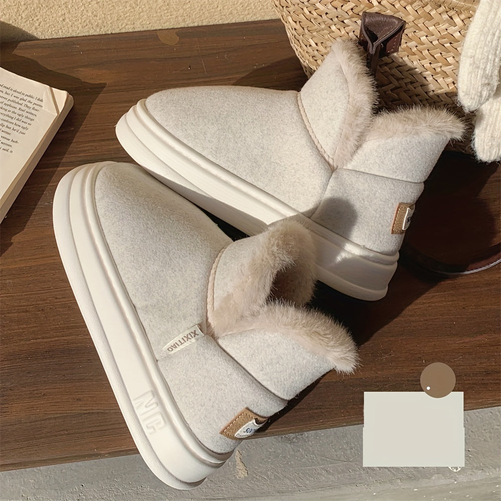 Детские меховые снегоступы противоскользящие зимние уличные повседневные для мальчиков и девочек низкий топ