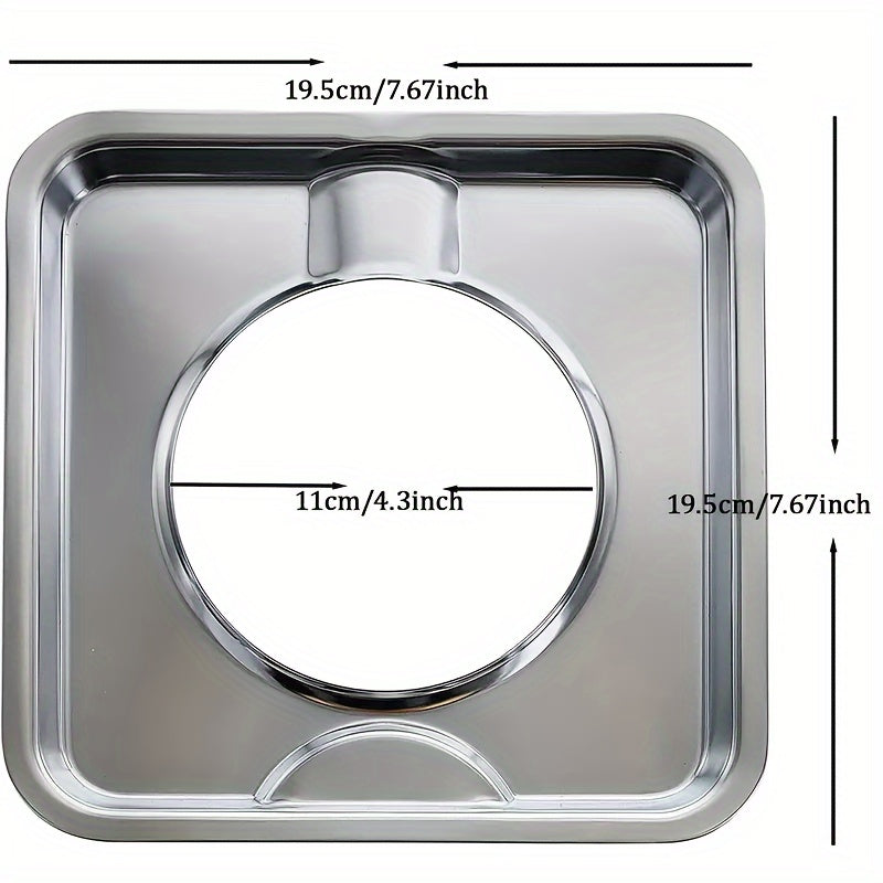 Gas stove base with square burner cover drip pan 19.48cm x 19.48cm fits WP786333 AP6011553 PS11744751