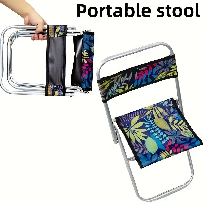 Silla de camping de metal con hoja verde ligera y taburete plegable para playa y uso al aire libre