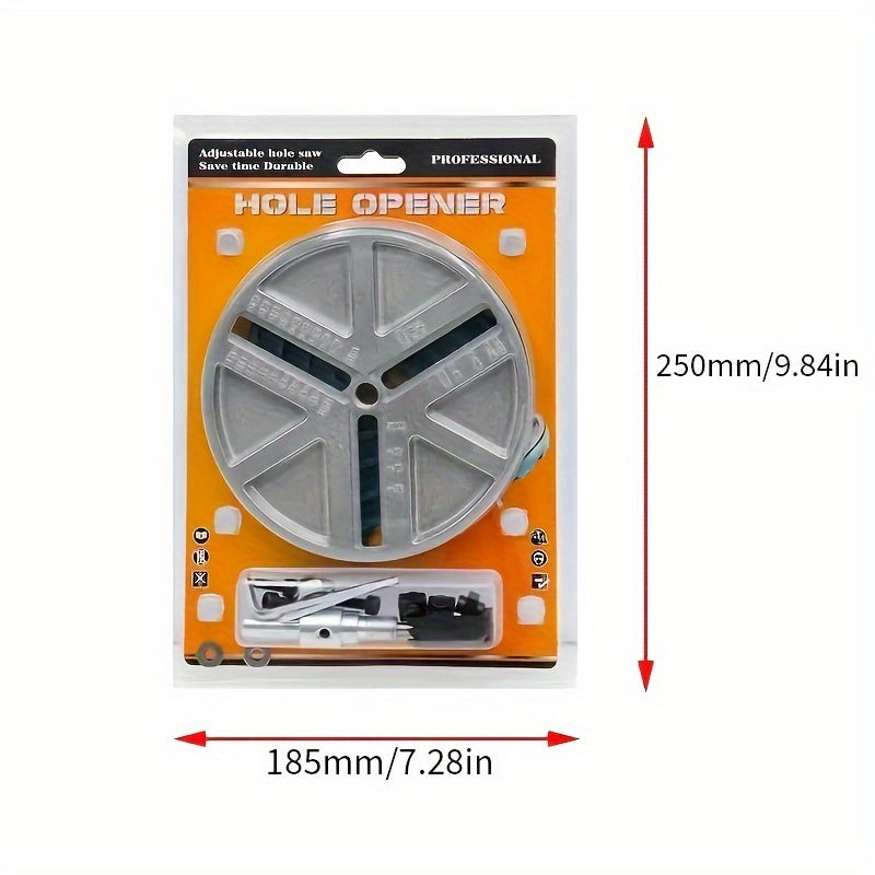 Sozlanadigan teshik pichoqlari to'plami 45-130mm yog'och, plastmassa, gipsokarton va metall uchun markaziy burg'ulash bilan