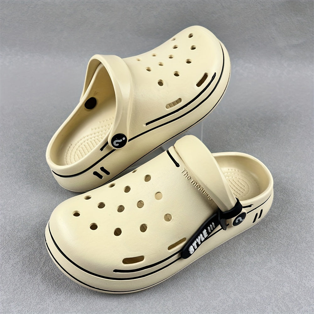 Women's Hollow Out Clogs Lightweight Breathable Solid Color Sandals