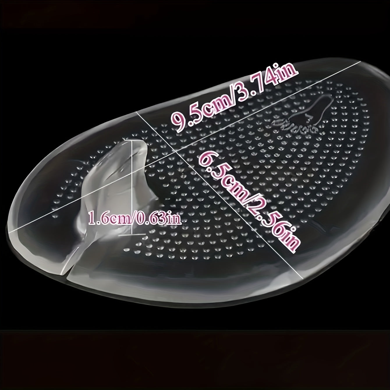 Unisex Transparent Silicone Toe Pads Non-Slip Comfort for Herringbone Shoes