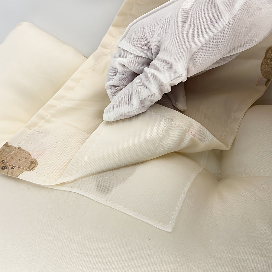 Qulay U-shakli homiladorlik yostiqchasi, sozlanadigan yon yotish qo'llab-quvvatlashi va 30° qiyalik dizayni, qorin va orqa qulayligi uchun polyester tolalaridan tayyorlangan