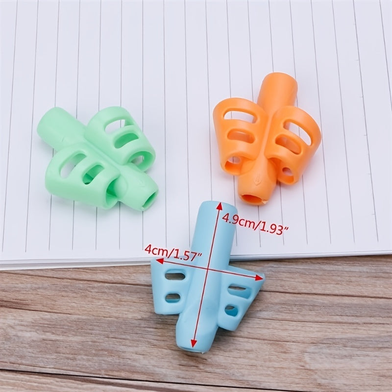 Student Stationery Grip Pen Holder for Correcting Posture with Silicone Pen Clip