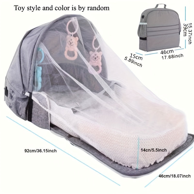 Baby Crib Portable Lounge Chair for Infants 0-12 Months Grey