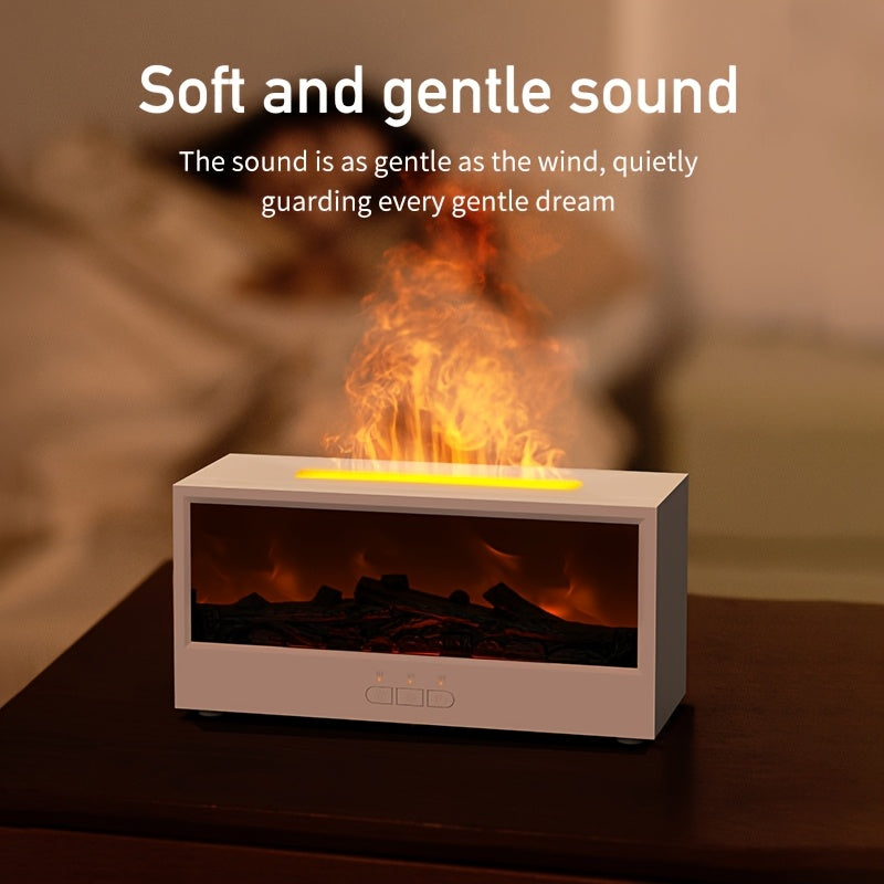 3-in-1 Electric Fireplace Humidifier Diffuser with LED Lights and Remote