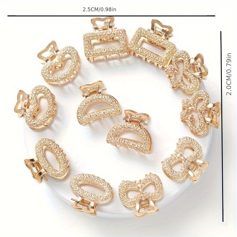 Set of 12 Small and Medium Hair Clips for Women Hair Styling Accessories