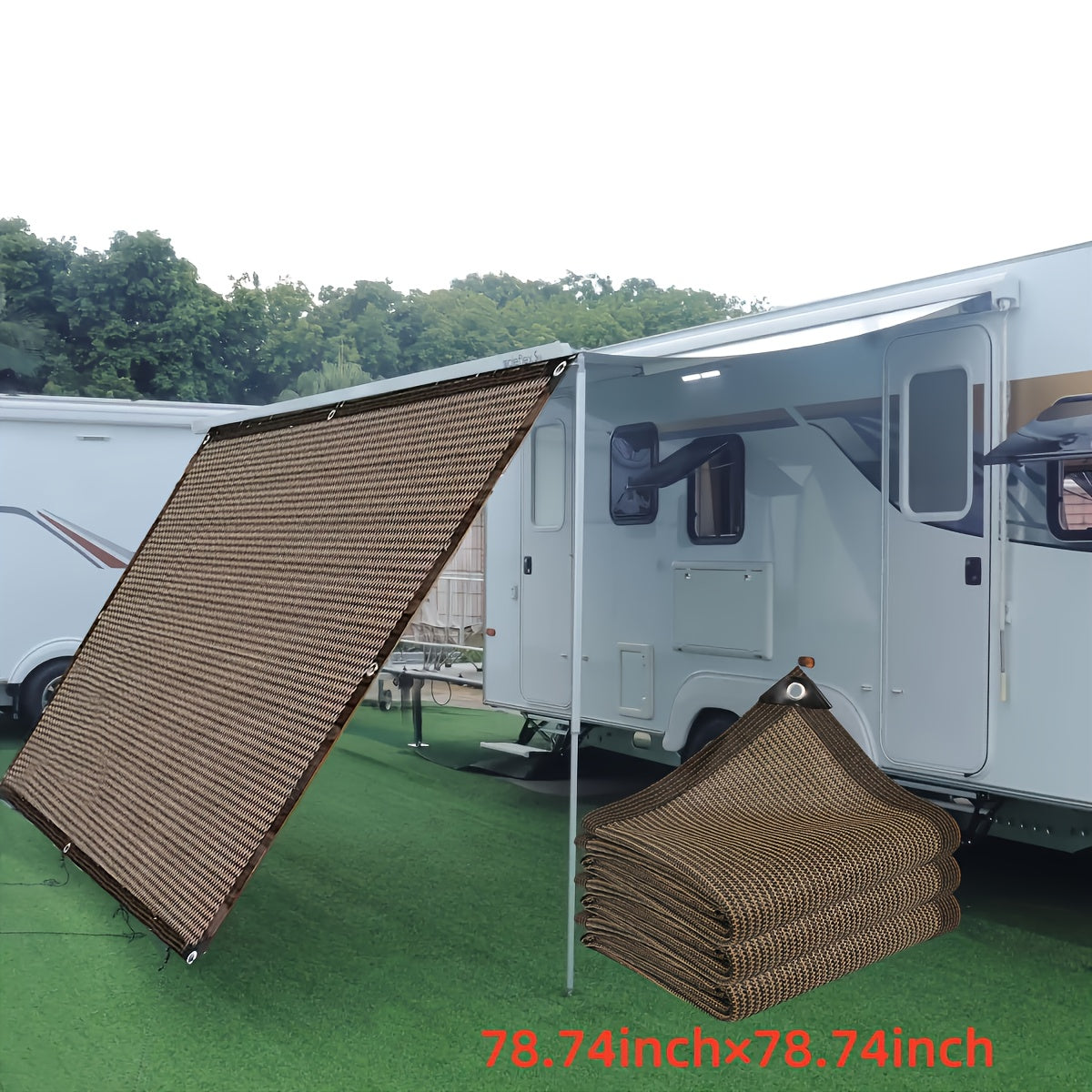 Bog' uchun, hovli, balkon uchun ko'p rangli chiziqli tashqi Polyethylene quyosh nurlari tarmog'i