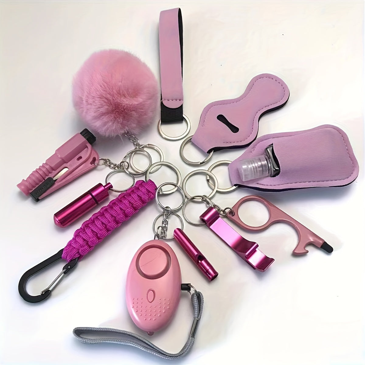 12-частный комплект безопасности: комплект личной безопасности с персональной сигнализацией и защитными аксессуарами - идеальный подарок на День святого Валентина для женщин
