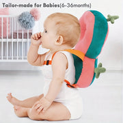 Kids Safety Backpack for Youngsters Red and Green Polyester with Adjustable Head Protector
