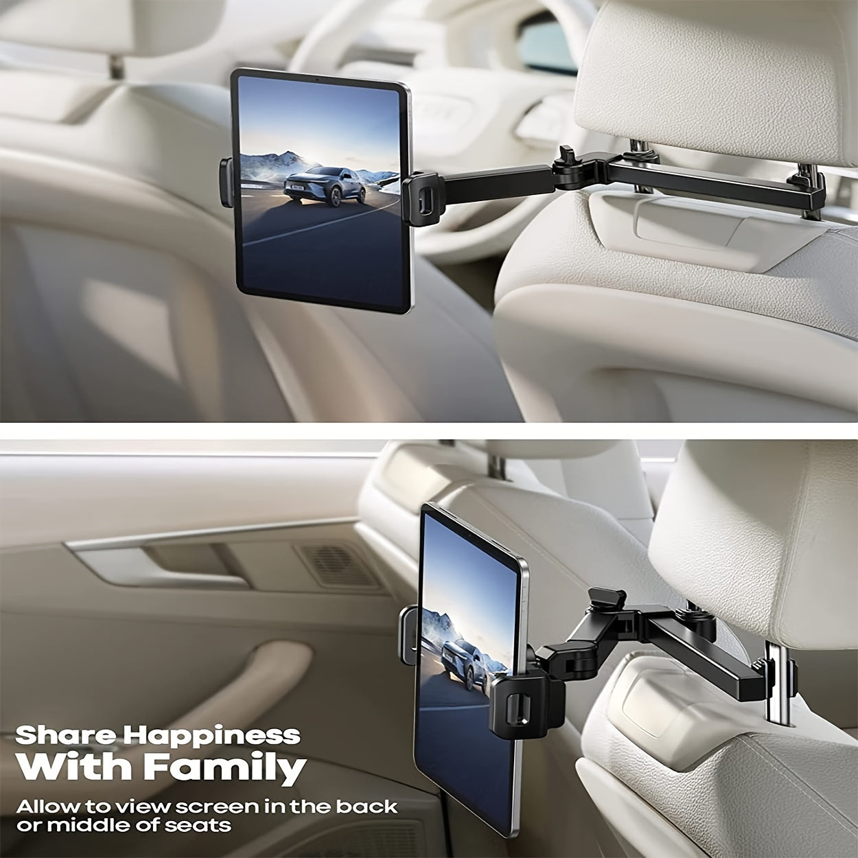 Car Headrest Tablet Mount Holder for Phones and Tablets 11.94-32.77cm