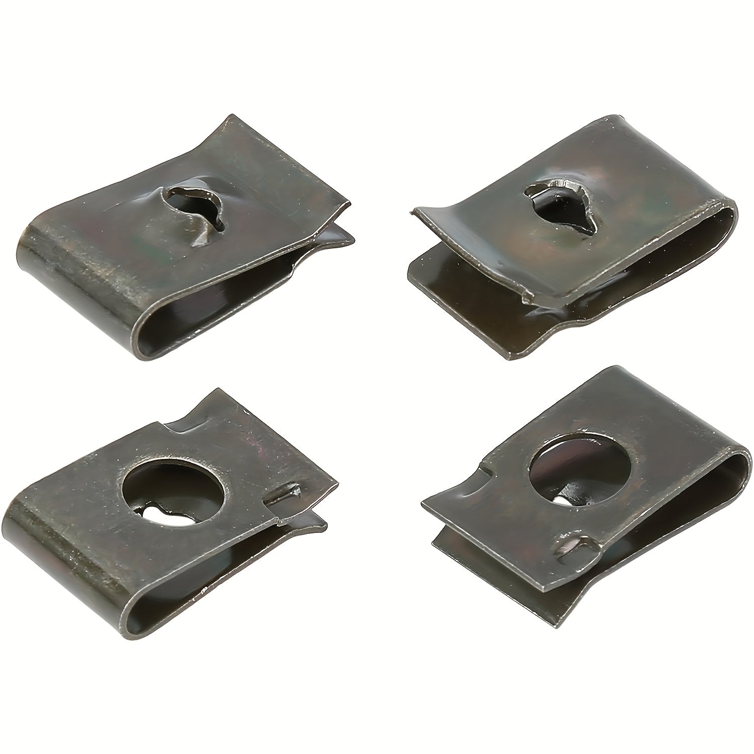 40 piezas de clips en U de metal y tornillos para coche, motocicleta, scooter, ATV, moped, bicicleta eléctrica