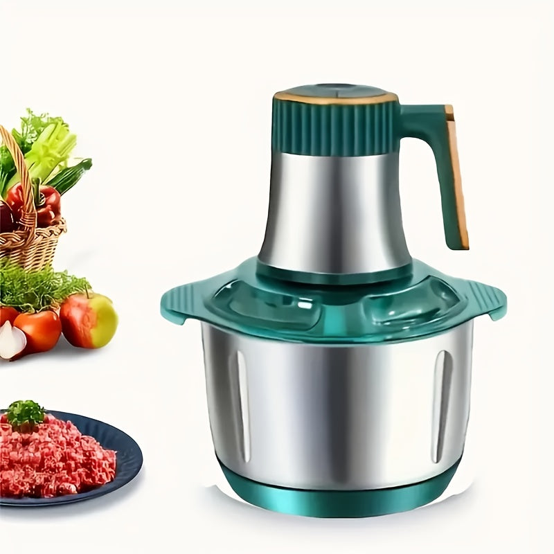 Procesador de alimentos de acero inoxidable de 5L con cuchilla de 6 hojas, velocidad ajustable, fácil de limpiar