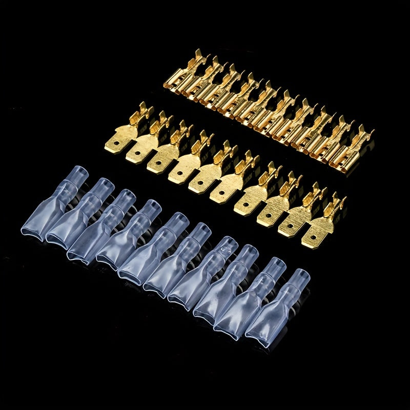 180-315 Pcs Crimp Spade Terminals with Insulating Sleeves for Wire Connectors