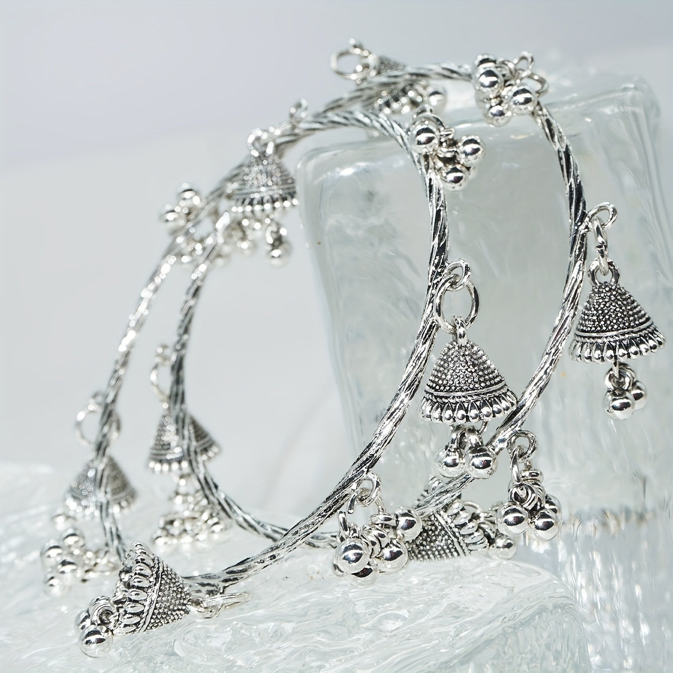 Women's Gold Zinc Alloy Bell Bracelet with Pearl Heel Jewelry