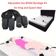 Women's Bondage Belt and Cuffs Set Under Bed Restraint System