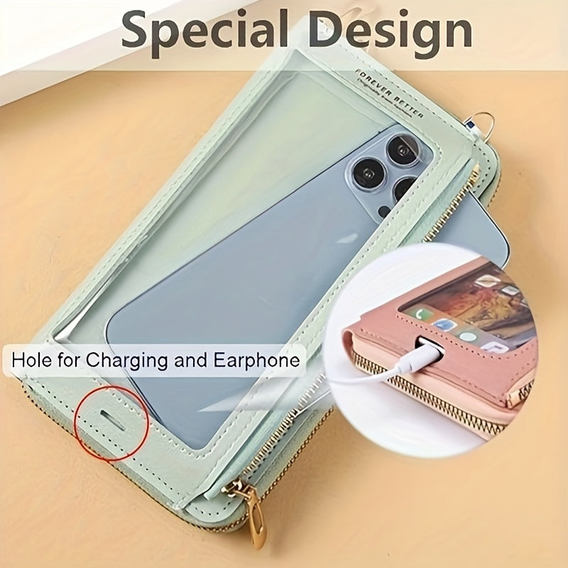 Mini Bag for Women with Touch Screen Phone Pocket Anti-Theft Crossbody Purse Small Gift