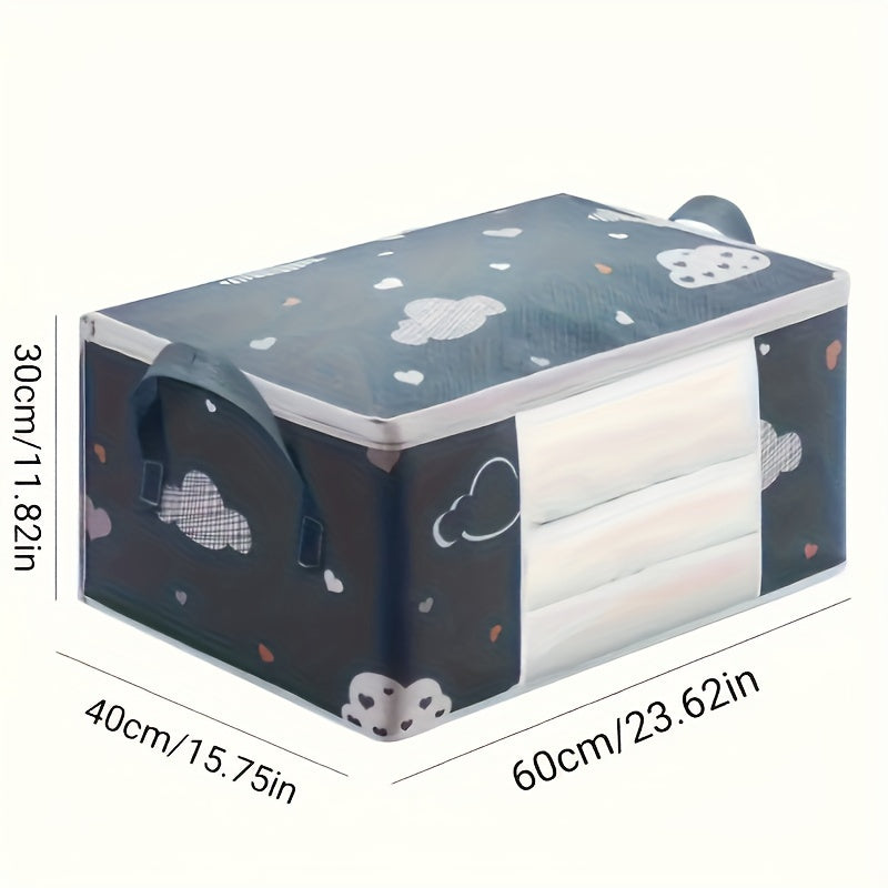 Large Capacity Storage Blanket Organizer Zipper Dustproof Container with Window