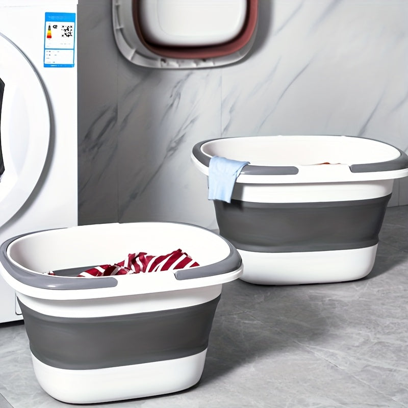 16L Egiluvchan Silikon va PP qozon, tutqich bilan, sayohat qilish, tozalash va uy uchun