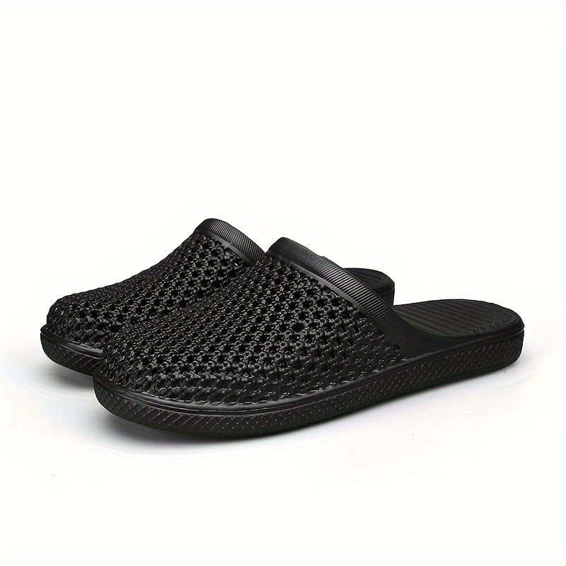 Women's Hollow Out Flat Clogs Solid Color Closed Toe Summer Shoes