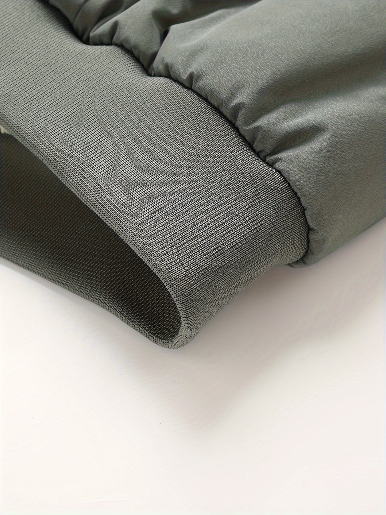 Men's Fleece Jacket Solid Band Collar Plus Size Casual Winter Warm Outerwear