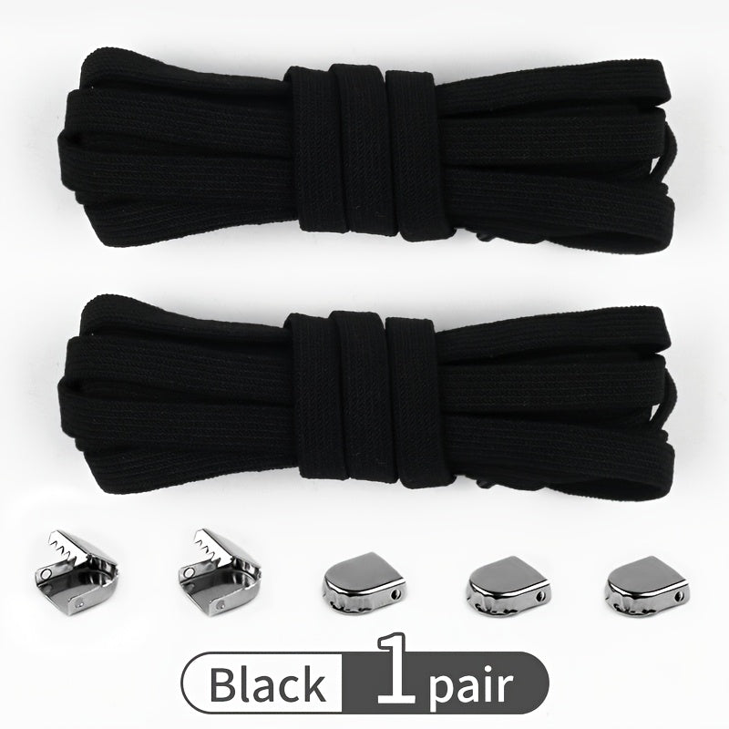 Adult Non-Slip Elastic Shoe Laces, Polyester Spandex, 9 Colors, 100cm