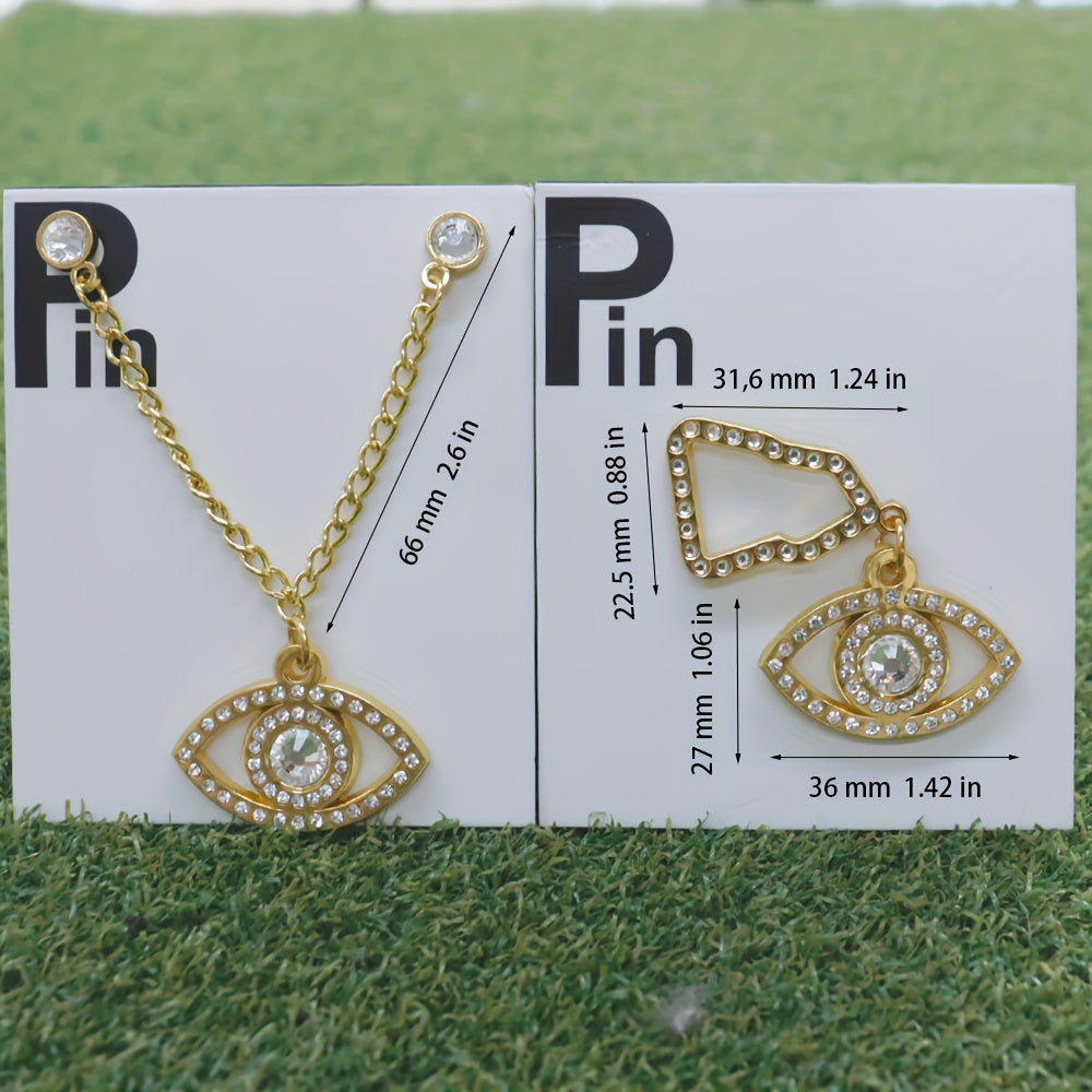 Sparkling Brooch Hat Pin and Chain Set for Women, New Year Gift