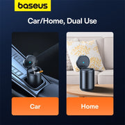 Dual-Use LED Car and Home Ashtray Oval Plastic Aluminum USB Rechargeable Cigarette Grooves