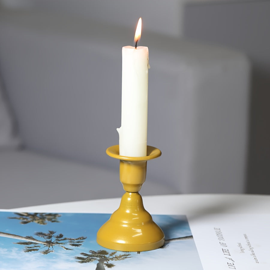 Metal Candle Holder for Romantic Dinners and Home Decor