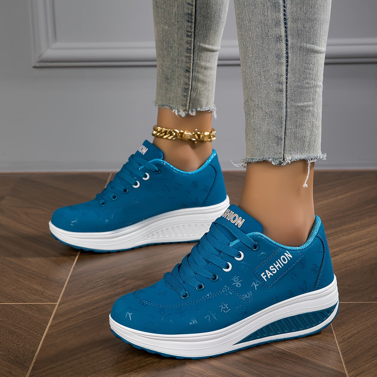 Women's Casual Synthetic Rocker Shoes Comfortable Leisure Footwear