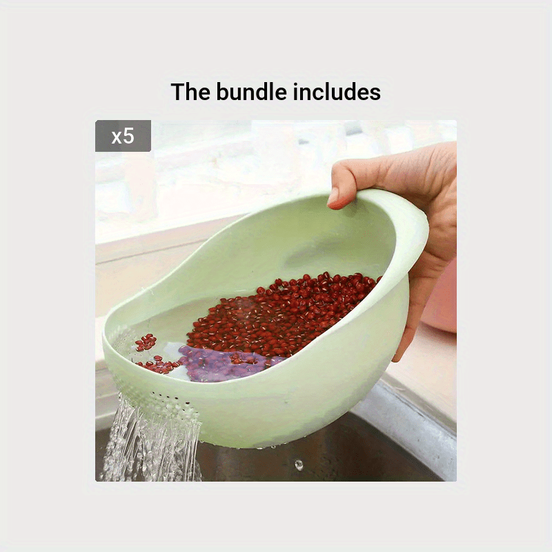 Овальный многоярусный кухонный сито для риса, корзина для мытья и слива для ресторанов