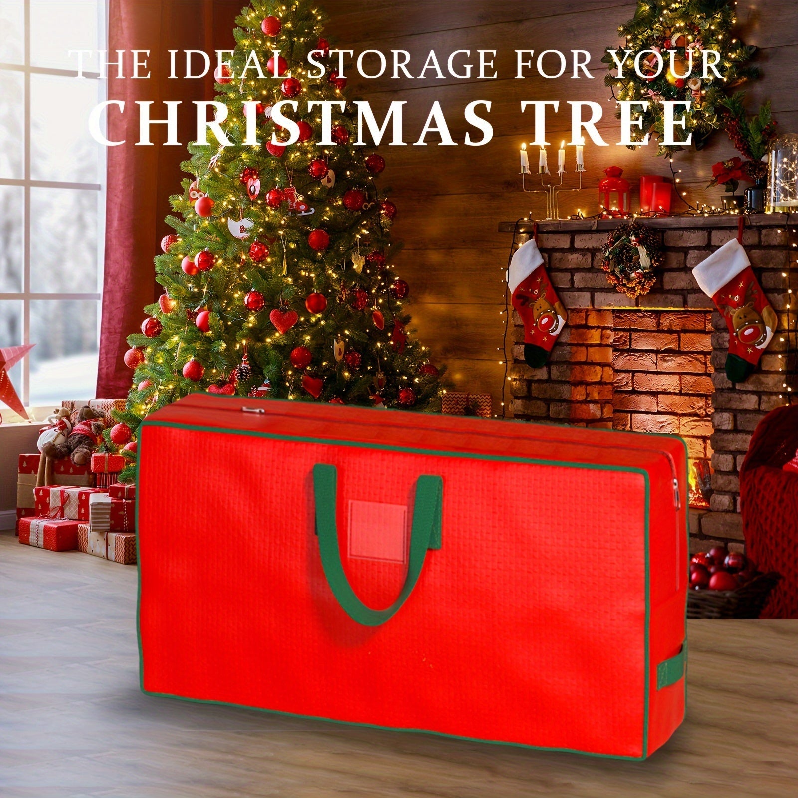 Large Capacity Foldable Storage Bag for Christmas Tree with Double Handles