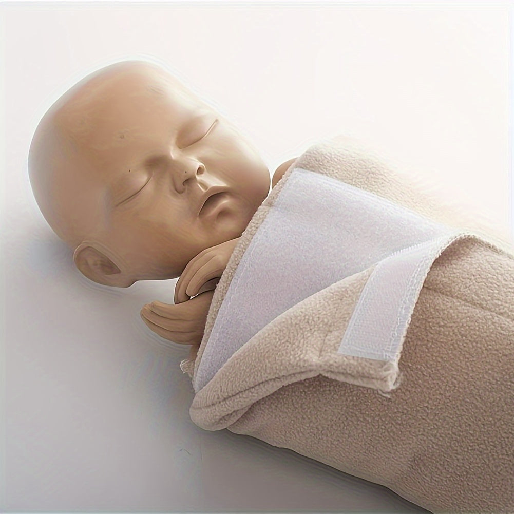 Beige Swaddle Blanket for Newborns and Infants, Soft Cotton for Photos