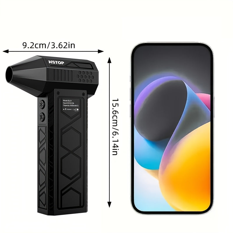 Mini soplador de aire inalámbrico de 13000 RPM, recargable por USB, portátil para limpieza de polvo