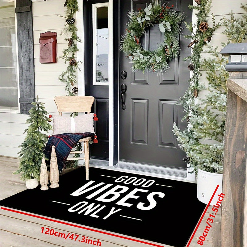 Good Vibes Only Doormat Non-Slip Machine Washable Indoor Outdoor Welcome Mat