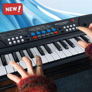 37-Key Digital Piano Keyboard with Microphone for Beginners and Music Education Battery-Powered Interactive Learning