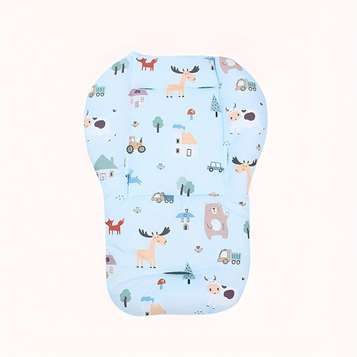 Animal Print Baby Stroller Seat Liner for Infants and Toddlers Breathable Polyester Cushion