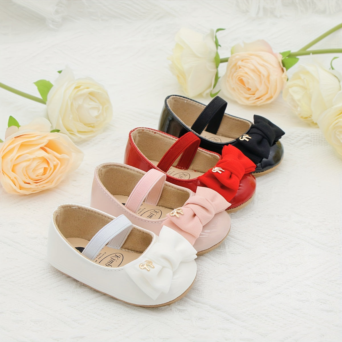 Zapatos de niña Mary Jane con lazo, suela plana antideslizante para interior y exterior, primavera y otoño