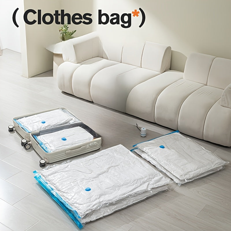 Set of 5 Rectangle Vacuum Compression Storage Bags for Clothes and Quilts