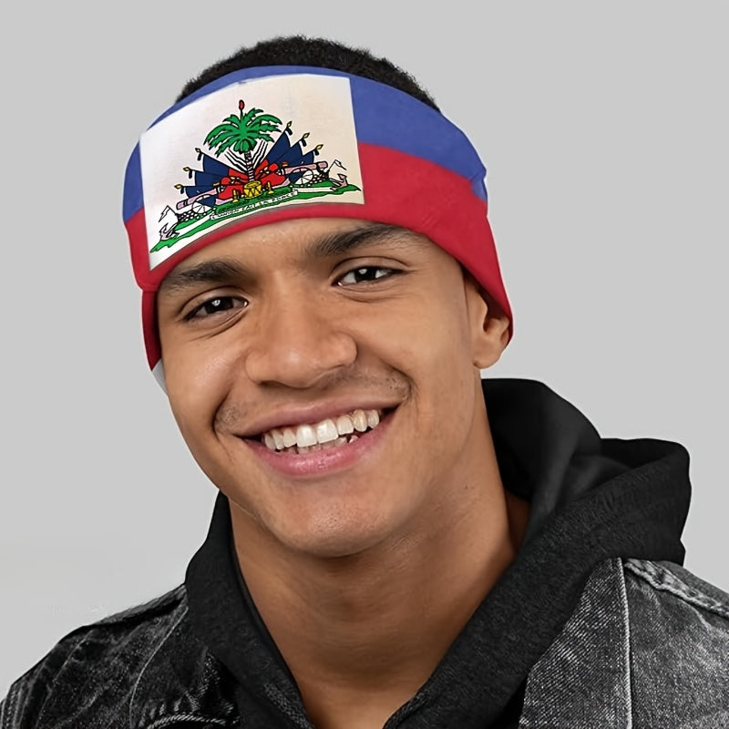 Set of 3 Oversized Caribbean and Haitian Flag Bandanas for Men Women