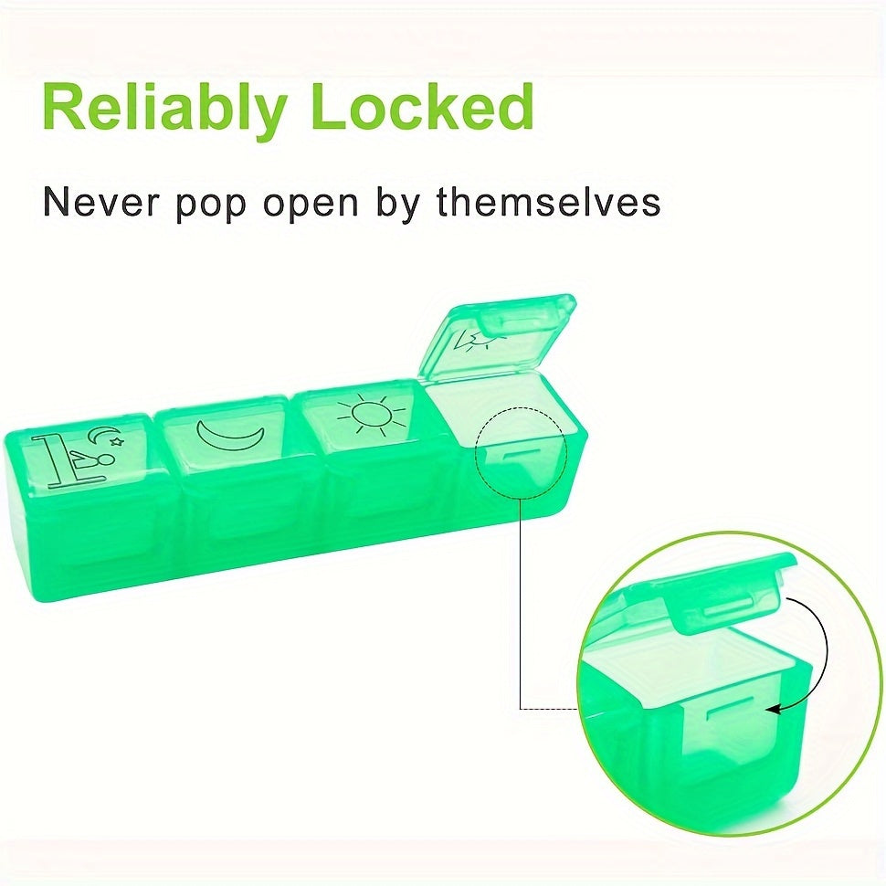 Travel Moisture-Proof Pill Box 28 Grids Portable Daily Medicine Organizer