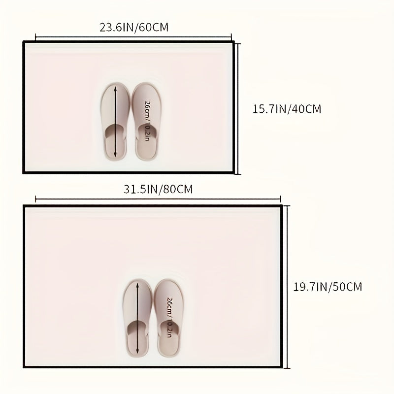 Встречающий коврик с полосатым узором, нескользящий, из полиэстера, для использования внутри и снаружи, 70x40 см